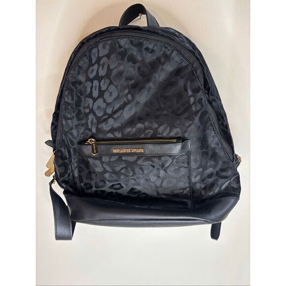 Michael Kors Black Leopard Print Backpack main image 4